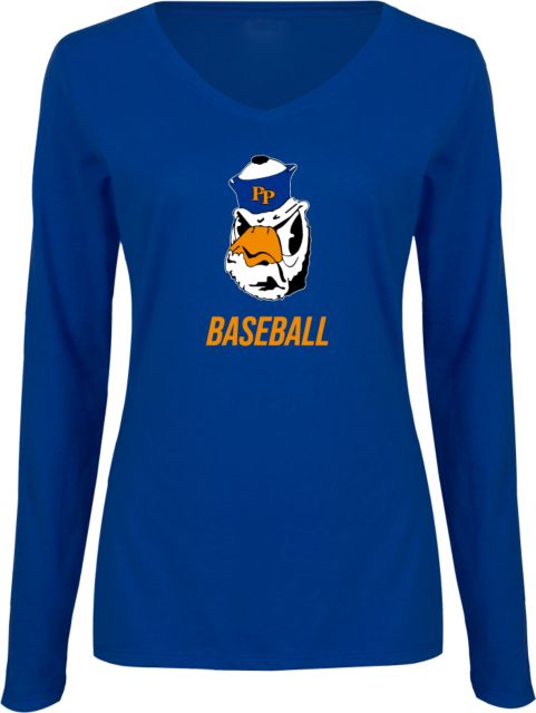 Pomona-Pitzer Sagehens Baseball Women's V-Neck Long Sleeve T-Shirt - ONLINE ONLY