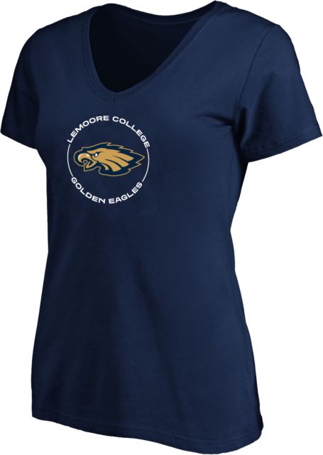 WHC Lemoore Womens Plus V Neck T Shirt Lemoore College Golden Eagles Logo - ONLINE ONLY