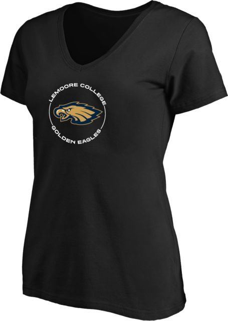 WHC Lemoore Womens Plus V Neck T Shirt Lemoore College Golden Eagles Logo - ONLINE ONLY