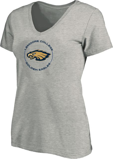 WHC Lemoore Womens Plus V Neck T Shirt Lemoore College Golden Eagles Logo - ONLINE ONLY