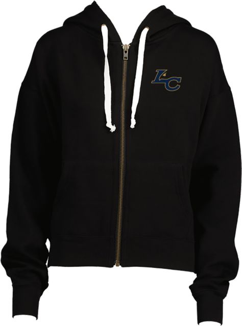 WHC Lemoore ENZA Womens Boxy Full Zip Hood Lemoore College Logo Mark - ONLINE ONLY
