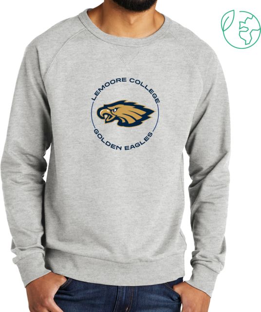 WHC Lemoore Allmade Light Organic French Terry Crewneck Sweatshirt Lemoore College Golden Eagles Logo - ONLINE ONLY