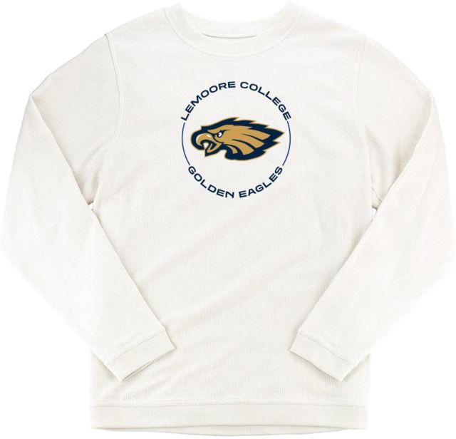 WHC Lemoore Boxercraft Womens Cream Corded Crew Lemoore College Golden Eagles Logo - ONLINE ONLY