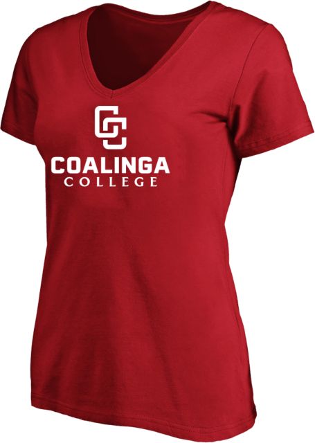 WHC Coalinga Womens Plus V Neck T Shirt Coalinga College Vertical Lockup - Plus - ONLINE ONLY