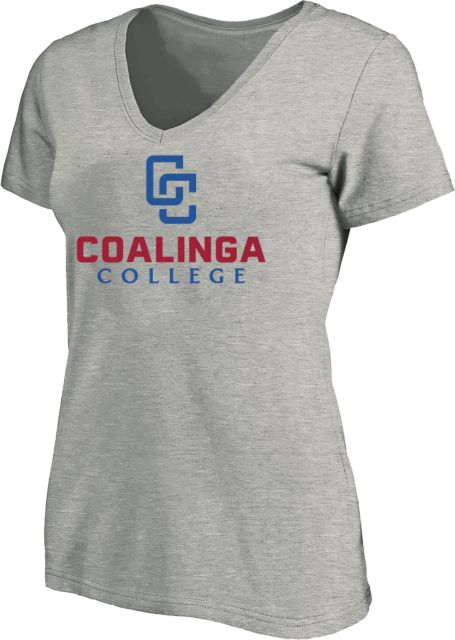 WHC Coalinga Womens Plus V Neck T Shirt Coalinga College Vertical Lockup - Plus - ONLINE ONLY
