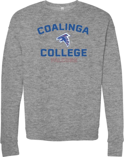 WHC Coalinga Bella + Canvas Fleece Crew Coalinga College Falcons Arched - ONLINE ONLY