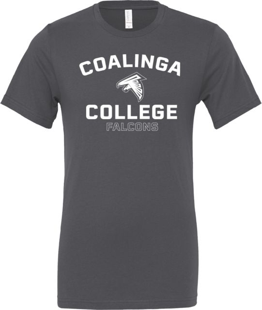 WHC Coalinga Bella + Canvas Asphalt Jersey Cotton T Shirt Coalinga College Falcons Arched - ONLINE ONLY