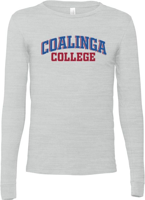 WHC Coalinga Bella + Canvas Ash Jersey Cotton Long Sleeve T Shirt Coalinga College Arched - ONLINE ONLY