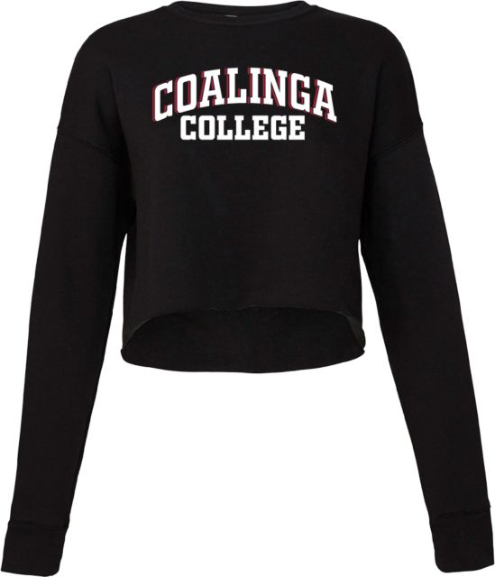 WHC Coalinga Bella + Canvas Womens Cropped Fleece Crew Coalinga College Arched - ONLINE ONLY