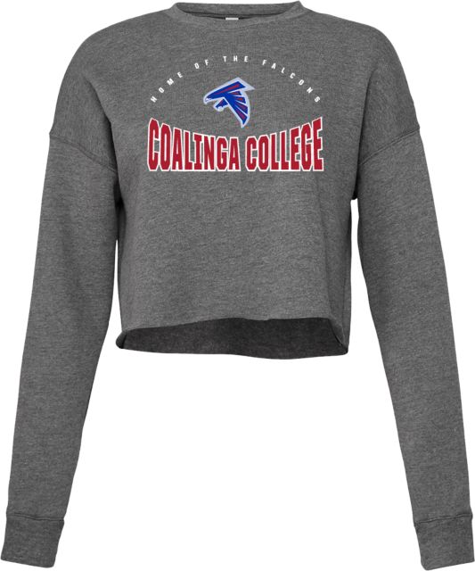 WHC Coalinga Bella + Canvas Womens Deep Cropped Fleece Crew Coalinga College Alumni - ONLINE ONLY