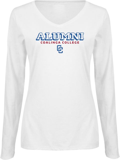 WHC Coalinga Womens Long Sleeve V Neck Tee  Coalinga College Alumni - ONLINE ONLY