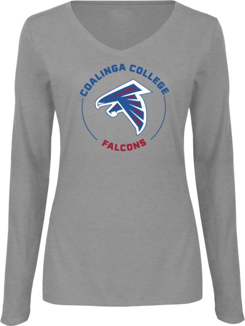 WHC Coalinga Womens Long Sleeve V Neck Tee  Coalinga College Primary Athletics Mark - ONLINE ONLY