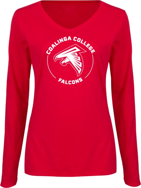 WHC Coalinga Womens Long Sleeve V Neck Tee  Coalinga College Primary Athletics Mark - ONLINE ONLY