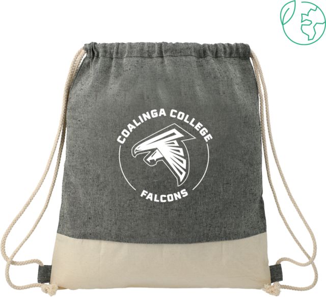 WHC Coalinga Split Recycled Cotton Drawstring Bag Coalinga College Primary Athletics Mark - ONLINE ONLY