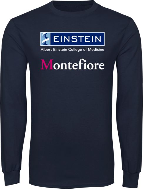 Albert Einstein Long Sleeve T Shirt Einstein Montefiore Stacked Logo - ONLINE ONLY