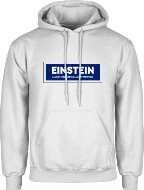 Albert Einstein Fleece Hoodie Einstein Full Name in Rectangle - ONLINE ONLY