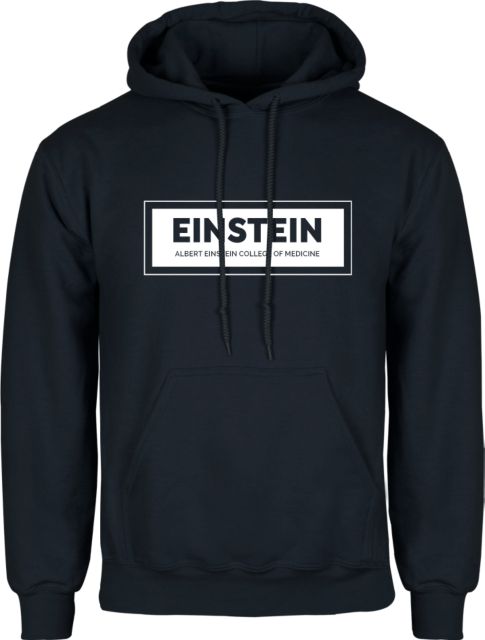 Albert Einstein Fleece Hoodie Einstein Full Name in Rectangle - ONLINE ONLY