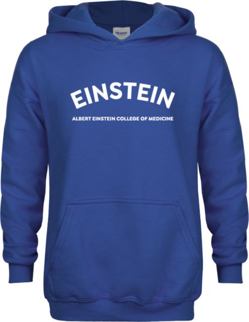 Albert Einstein Youth Fleece Hoodie Einstein Arched Wordmark - ONLINE ONLY