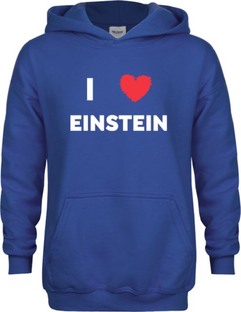Albert Einstein Youth Fleece Hoodie I Heart Einstein - ONLINE ONLY