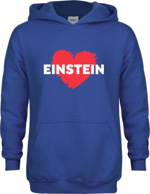 Albert Einstein Youth Fleece Hoodie Heart Einstein - ONLINE ONLY