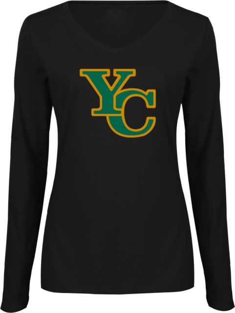 Yavapai Womens Long Sleeve V Neck Tee YC Lockup - ONLINE ONLY