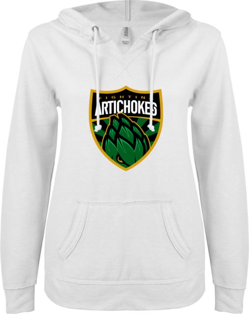 Scottsdale ENZA Womens V Notch Raw Edge Fleece Hoodie Secondary Mark - ONLINE ONLY