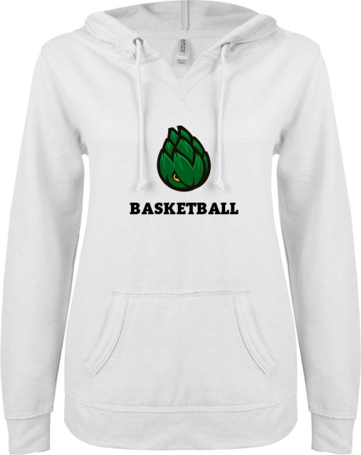 Scottsdale ENZA Womens V Notch Raw Edge Fleece Hoodie Basketball - ONLINE ONLY