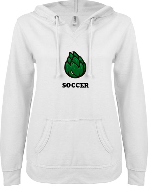 Scottsdale ENZA Womens V Notch Raw Edge Fleece Hoodie Soccer - ONLINE ONLY