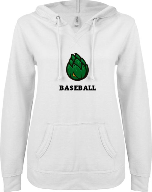 Scottsdale ENZA Womens V Notch Raw Edge Fleece Hoodie Baseball - ONLINE ONLY