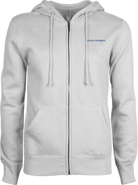 Logan ENZA Womens Fleece Full Zip Hoodie Primary Logo - ONLINE ONLY