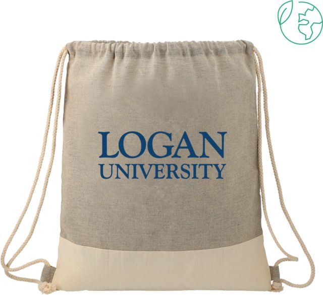 Logan Split Recycled Cotton Drawstring Bag Primary Stacked - ONLINE ONLY