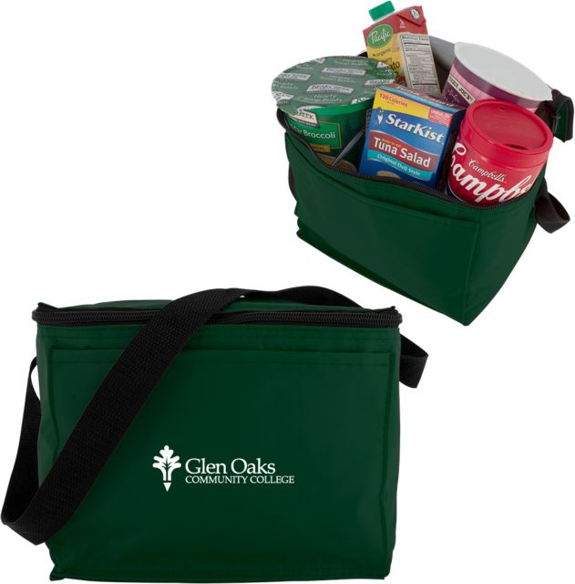 Glen Oaks CC Six Pack Cooler Glen Oaks Community College with Leaf - ONLINE ONLY