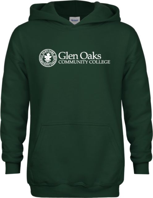 Glen Oaks CC Youth Fleece Hoodie Glen Oaks Community College with Seal - ONLINE ONLY