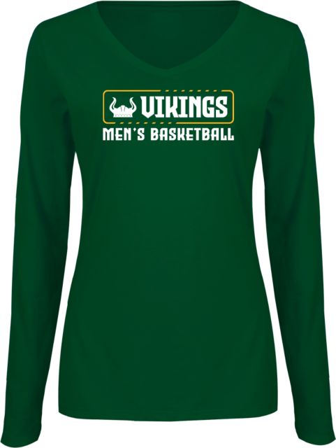 Glen Oaks CC Womens Long Sleeve V Neck Tee  Glen Oaks Vikings Mens Basketball - ONLINE ONLY