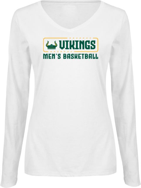 Glen Oaks CC Womens Long Sleeve V Neck Tee  Glen Oaks Vikings Mens Basketball - ONLINE ONLY