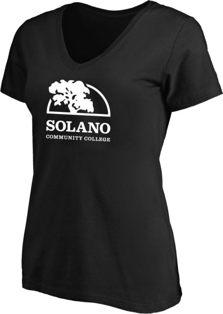 Solano Womens Plus V Neck T Shirt Solano Community College Institutional Mark - ONLINE ONLY