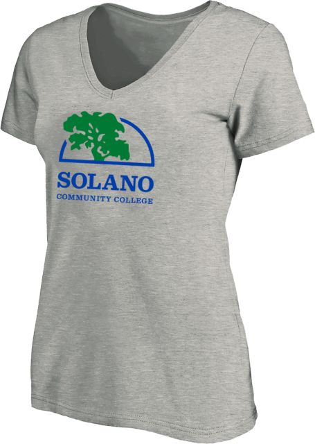 Solano Womens Plus V Neck T Shirt Solano Community College Institutional Mark - ONLINE ONLY