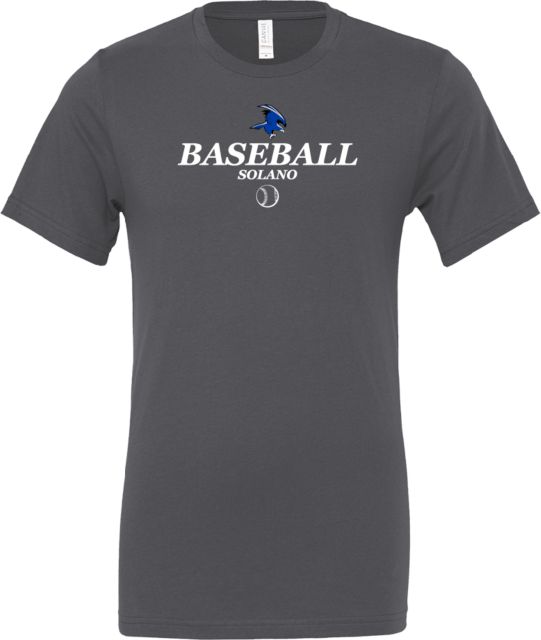 Solano Bella + Canvas Asphalt Jersey Cotton T Shirt Solano Community College Baseball - ONLINE ONLY