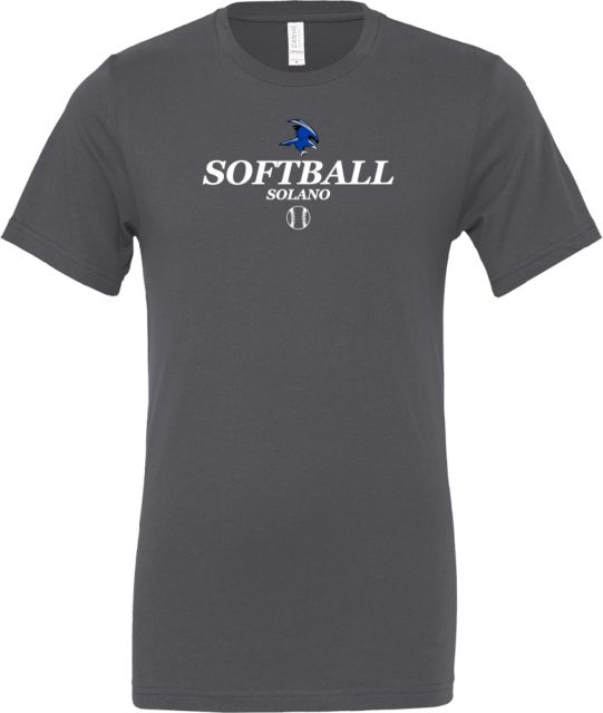 Solano Bella + Canvas Asphalt Jersey Cotton T Shirt Solano Community College Softball - ONLINE ONLY