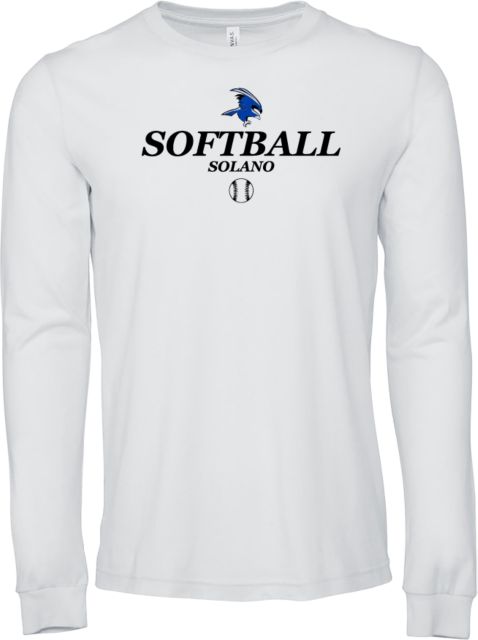 Solano Bella + Canvas Jersey Cotton Long Sleeve T Shirt Solano Community College Softball - ONLINE ONLY