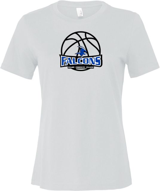 Solano Bella + Canvas Womens Relaxed Cotton T Shirt Solano Community College Basketball Graphic - ONLINE ONLY