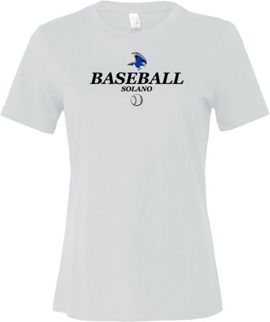 Solano Bella + Canvas Womens Relaxed Cotton T Shirt Solano Community College Baseball - ONLINE ONLY
