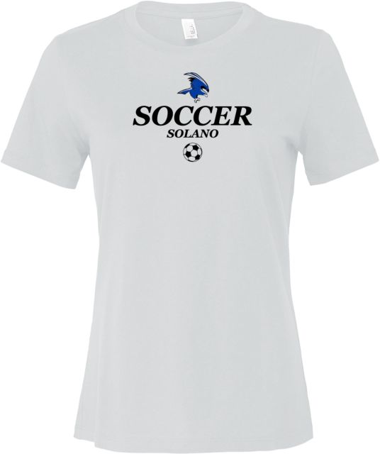 Solano Bella + Canvas Womens Relaxed Cotton T Shirt Solano Community College Soccer - ONLINE ONLY