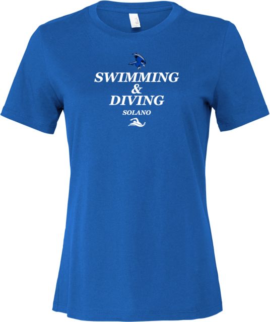 Solano Bella + Canvas Womens Relaxed Cotton T Shirt Solano Community College Swim and Dive - ONLINE ONLY