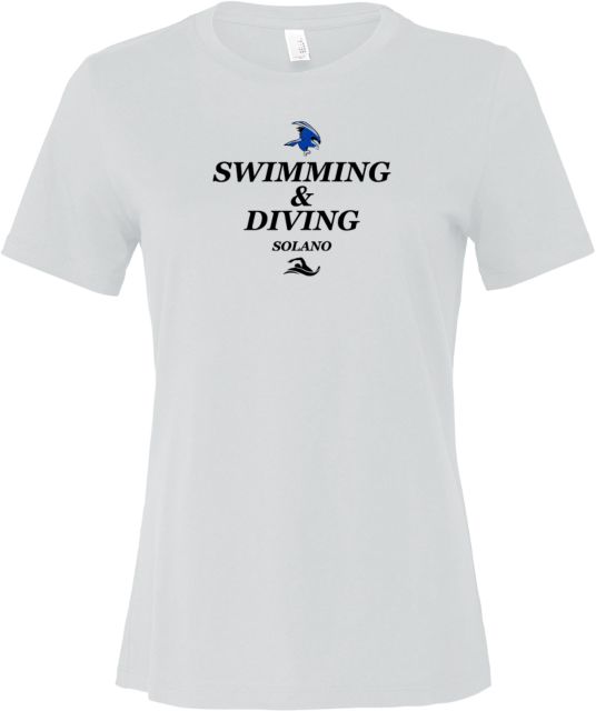 Solano Bella + Canvas Womens Relaxed Cotton T Shirt Solano Community College Swim and Dive - ONLINE ONLY