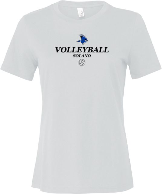 Solano Bella + Canvas Womens Relaxed Cotton T Shirt Solano Community College Volleyball - ONLINE ONLY