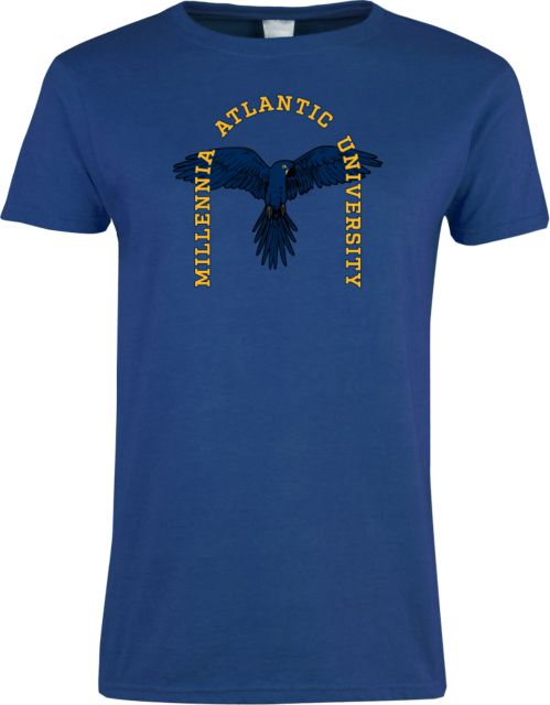 Millennia Atlantic Ladies T Shirt Arched Name Over Macaw - ONLINE ONLY