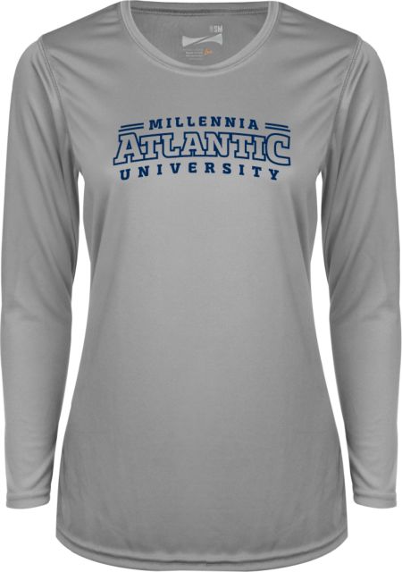 Millennia Atlantic Ladies Syntrel Performance Long Sleeve Shirt Arched Wordmark - ONLINE ONLY