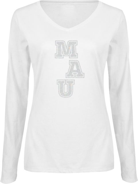 Millennia Atlantic Ladies Long Sleeve V Neck Tee A Soft Glitter - ONLINE ONLY