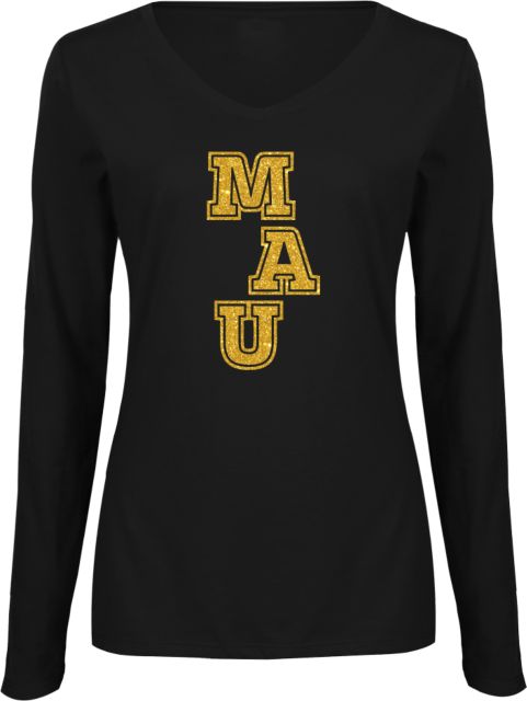 Millennia Atlantic Ladies Long Sleeve V Neck Tee T - Gold - ONLINE ONLY